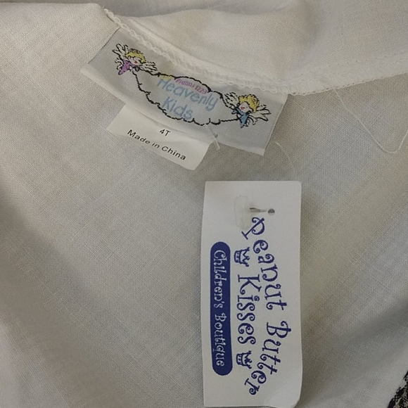 NWT Heavenly Kids Gingham Romper 4T - Picture 3 of 4